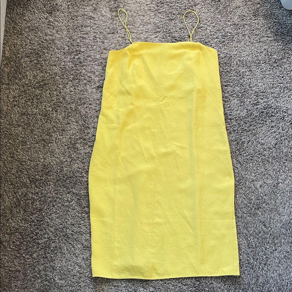 Everlane Bright Yellow Spaghetti-Strap Midi Dress